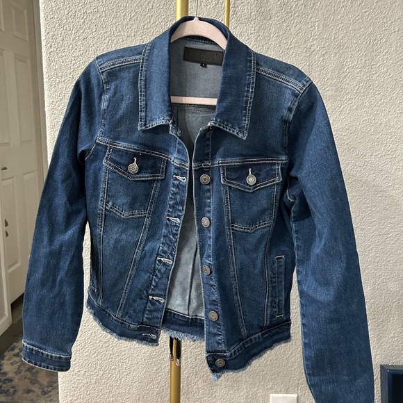 Rock & Roll Cow Girl, Lace Up Back Denim Jacket, sz L - NWOT - Picture 2 of 14